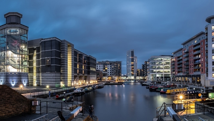 Pictured: Leeds. Leeds City Council declared a climate emergency in March 2019, outlining an ambition to “work towards” a net-zero carbon city by 2030.